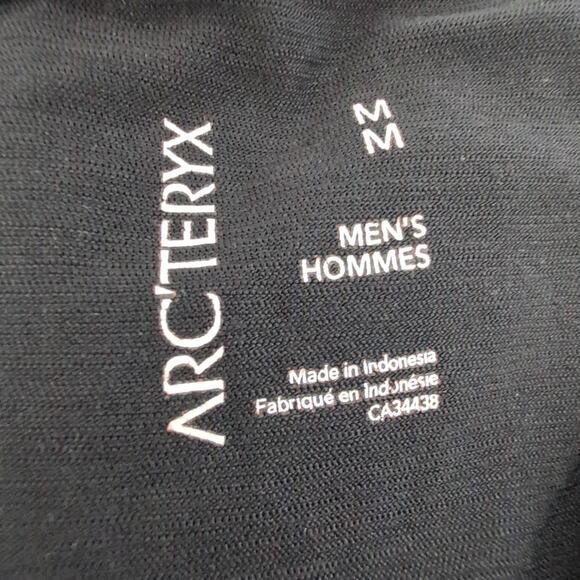 Arc'teryx Men's Top Medium Black Breathable Workout Shirt Short Sleeve Gorpcore - Picture 5 of 9